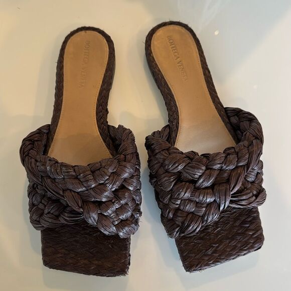 Bottega Veneta Shoes - Bottega Veneta Brown Woven Sandals